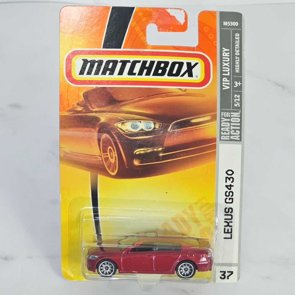 Matchbox Lexus Red GS430 #37 Ready for Action VIP Luxury 37/100 Diecast Car